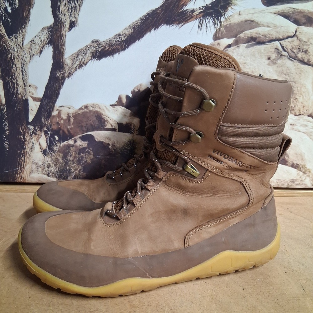 Vivobarefoot Tracker FG Brown Leather Barefoot Hiking Boots Womens Sz 7 EUR 38